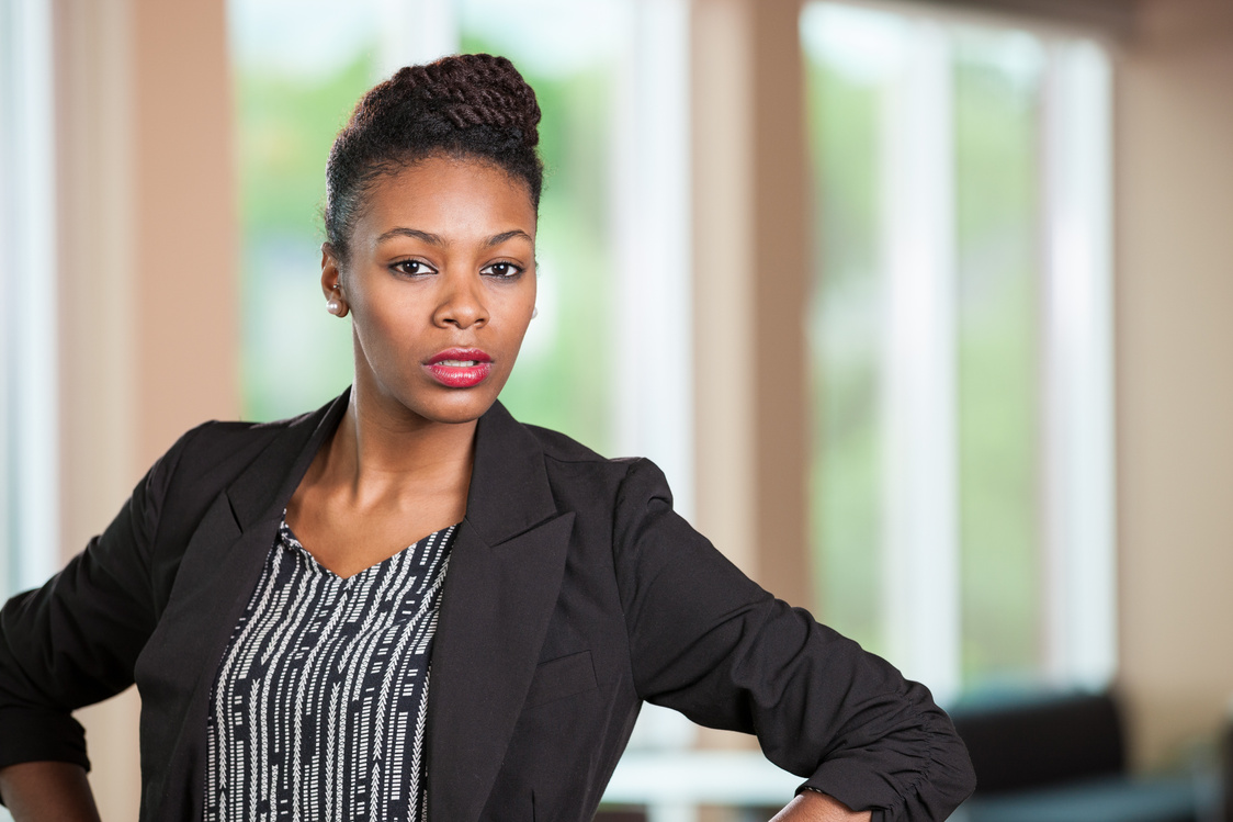 Glamorous Young Black Business Woman